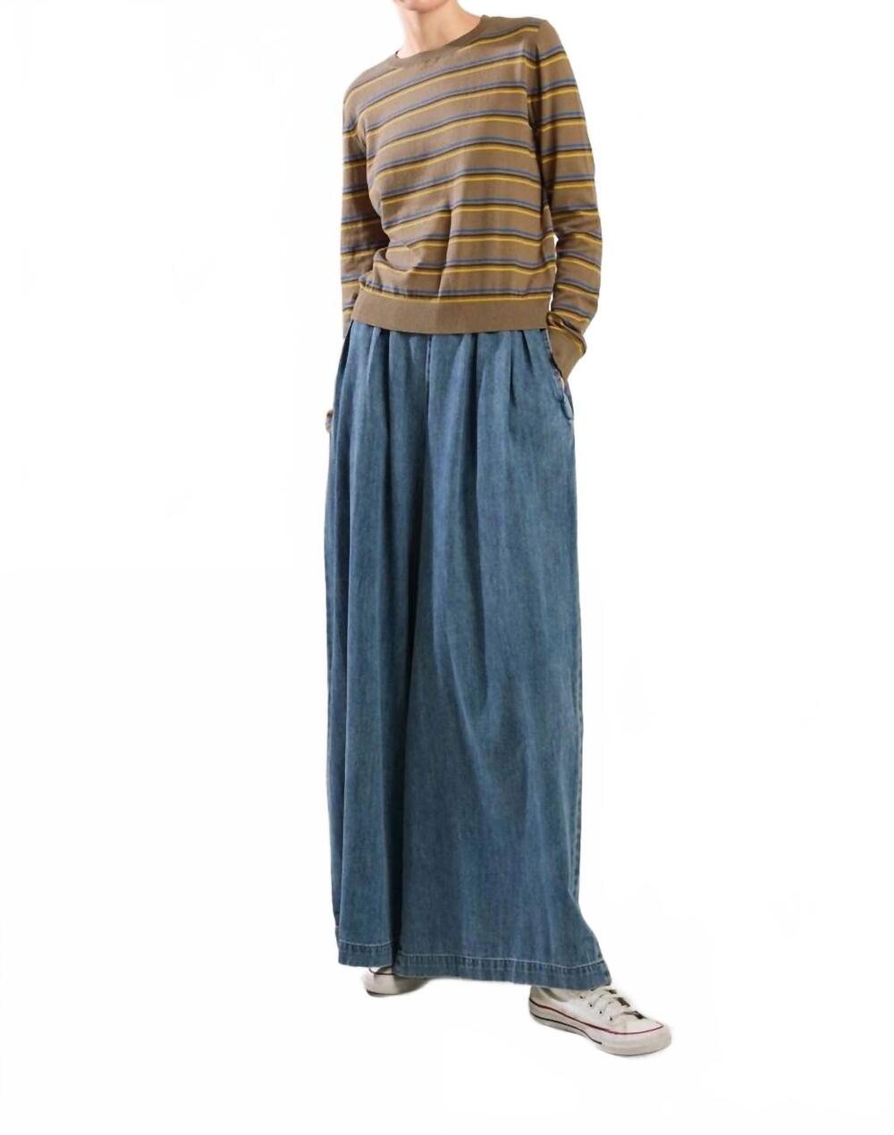 NEW FLYING TOMATO lightweight pullover sweater in brown multi